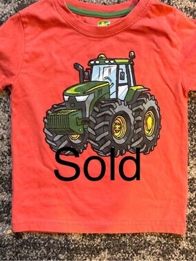 John Deere Hinter Orange T-Shirt with Tractor on Front